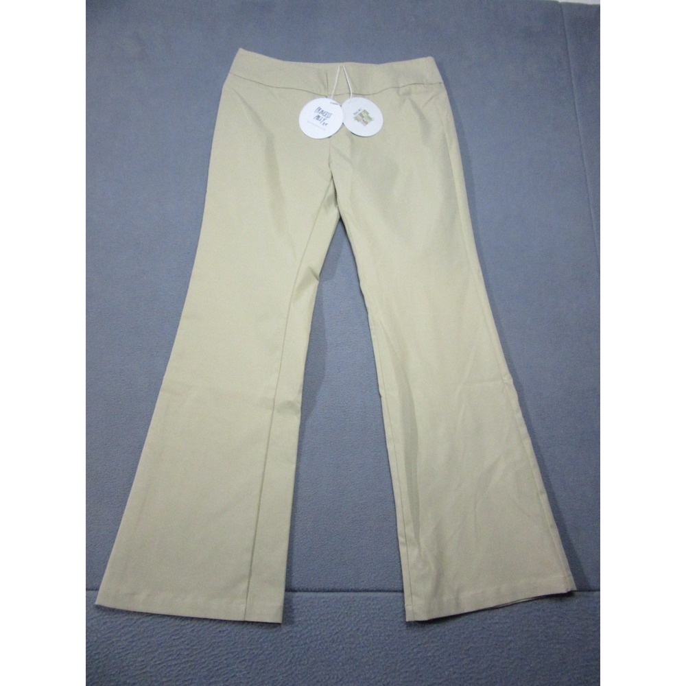 Princess Polly Pants Womens 8 Beige Tabithia Low Rise Flare Leg Career Slim Fit